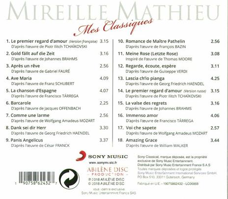 Mes classiques - CD Audio di Mireille Mathieu - 2