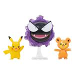 Pokémon Battle Figure 3-Pack Teddiursa, Pikachu #9, Gastly 5 cm