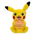 Pokémon - Plush Figure Pikachu with Pecha Poké Puff (Orange) Accy 20 cm
