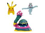 Pokémon Battle Figura Set 3-pack Machop, Pikachu -1, Alolan Muk 5 Cm Jazwares