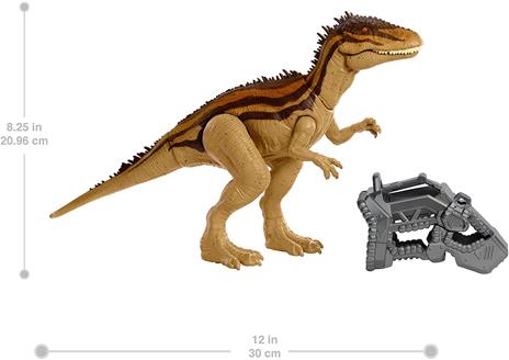 Jurassic World- Dinosauro Mega Distruttore Carcharodontosaurus, Giocattolo per Bambini 4+Anni, HBX39 - 7