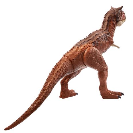 Jurassic World - Carnotauro Toro, Dinosauro con apertura sulla pancia, lungo 91 cm; 4+ anni - 5