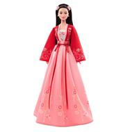 Barbie - Signature Lunar New Year, Bambola Barbie da collezione con camicetta e gonna ricamata, include accessori