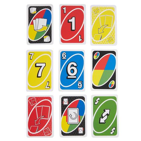 UNO Triple Play, Gioco di carte con porta-carte con luci e suoni e 112 carte, per tutta la Famiglia 7+ anni - 4