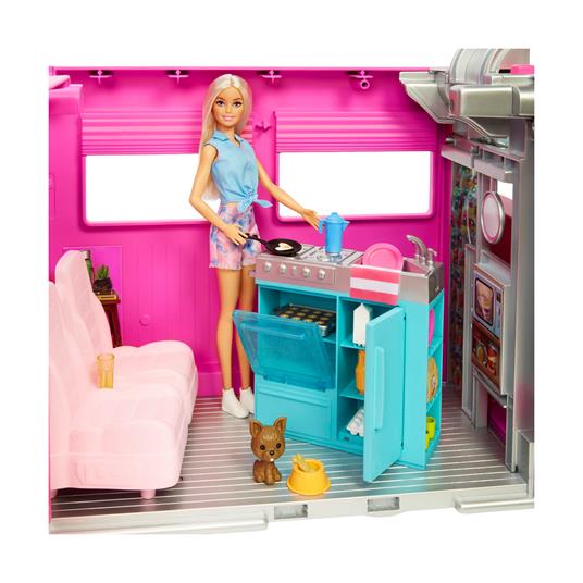 Barbie - Camper dei Sogni, Veicolo con Scivolo e Piscina e 7 Aree Gioco;  Alto 76 cm include 2 Cuccioli ed oltre 60 Accessori - Barbie - Bambole  Fashion - Giocattoli | Feltrinelli