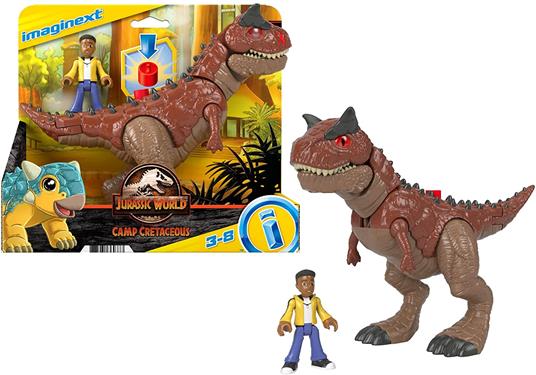 Fisher-Price- Imaginext Jurassic World Set Campo Avventura Personaggi  Articolati Carnotauro e Darius - Mattel - Dinosauri - Giocattoli |  Feltrinelli