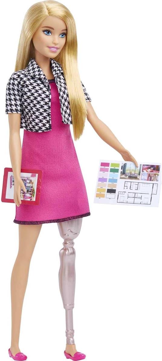 Barbie Carriere Dottoressa, la bambola indossa un abito colorato con un  camice bianco e uno stetoscopio - Barbie - Bambole Fashion - Giocattoli