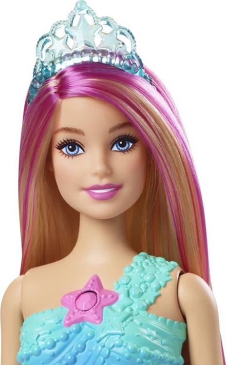 Barbie-Dreamtopia Sirena Luci Scintillanti Bambola Bionda con Coda che si Illumina - 4