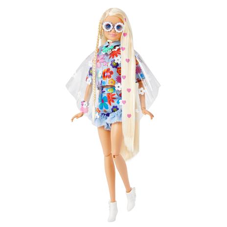Barbie Extra n. 12 - Bambola con Coniglietto - Vestiti alla moda - 15 Accessori - Snodata - Ciocca con Cuoricini Viola - 5