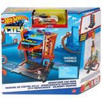 Hot Wheels - City Parcheggio Urbano Playset con 1 Macchinina, Si Collega ad Altri Playset e Piste