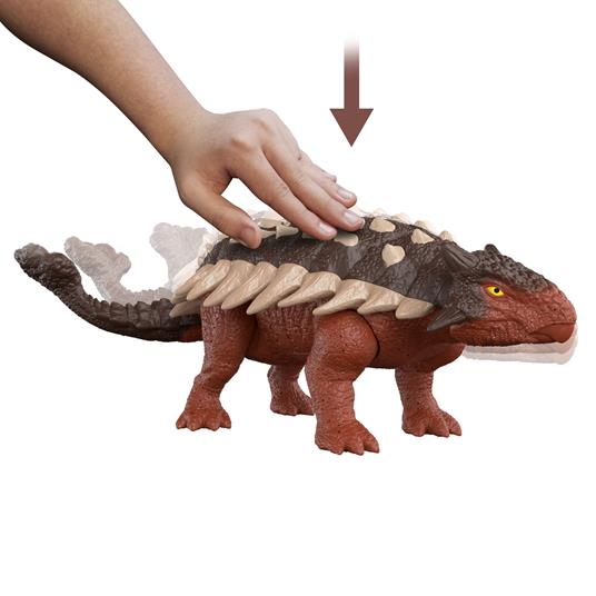 Jurassic World - ROAR STRIKERS Ankylosaurus, Giocattolo per Bambini 4+ Anni, HDX36