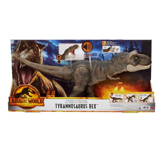 Jurassic World- Dinosauro articolato T-Rex Golpea e Devora con Suono
