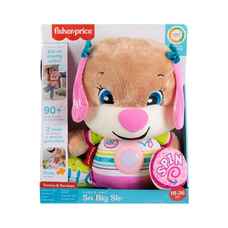 Fisher-Price - Sorellina di Cagnolino Gigante, Grande Peluche Musicale Ridi e Impara Edizione italiana con Luci, Suoni, Canzoni - 4