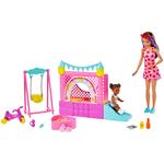 Skipper Bounce House Playset Brunette And Purple