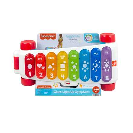 Giocattolo Fisher-Price Xilofono Gigante, edizione multilingue, giocattolo elettronico musicale trainabile Fisher Price