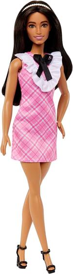 Barbie Fashionistas Vestito Rosa Capelli neri