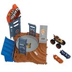 Hot Wheels Monster Trucks Arena degli Scontri Semifinali, playset collegabile con 1 Hot Wheels Monster Truck e 2 macchinine