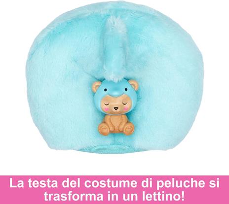 Barbie Cutie Reveal - Bambola con Costume di Peluche da Orsacchiotto-Delfino e 10 Accessori a Sorpresa Cambia Colore - 5