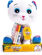 COLOUR ME PLUSH - GATTINO PELUCHE 25CM DA COLORARE CON 3 PENNARELLI LAVABILI