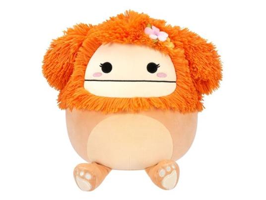 Squishmallows Peluche Figura Light Orange Bigfoot Con Flower Spilla Shasta 30 Cm Jazwares