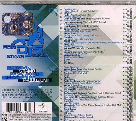 For DJ's Only 2014/04 - CD Audio - 2