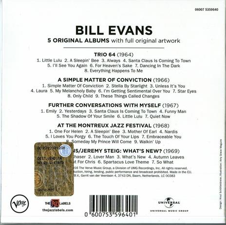 5 Original Albums - CD Audio di Bill Evans - 2