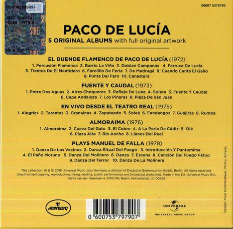 5 Original Albums - CD Audio di Paco De Lucia - 2