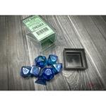 CHESSEX - SET 7 DADI POLIEDRICI GEMINI - BLUE/LIGHT BLUE LUMINARY