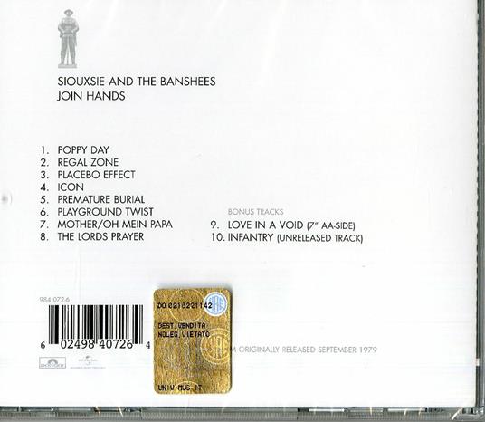 Join Hands - CD Audio di Siouxsie and the Banshees - 2