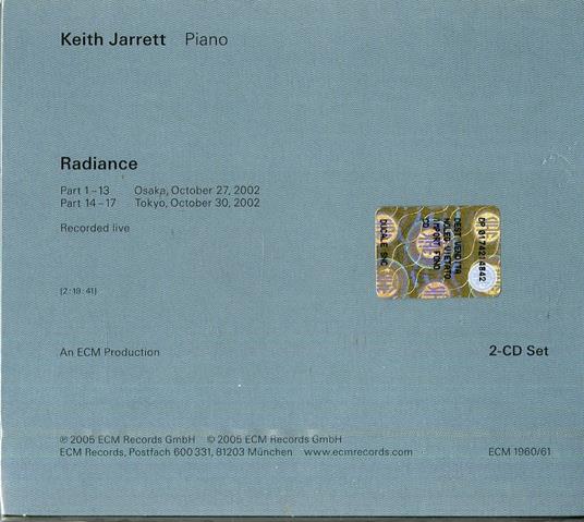 Radiance - CD Audio di Keith Jarrett - 2