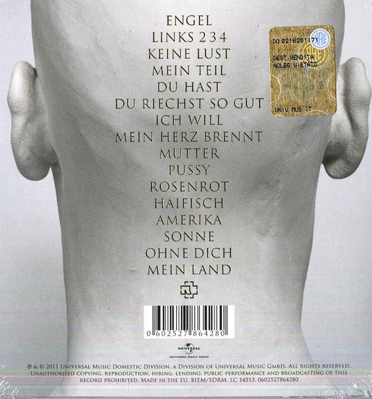 Made in Germany 1995-2011 - CD Audio di Rammstein - 2