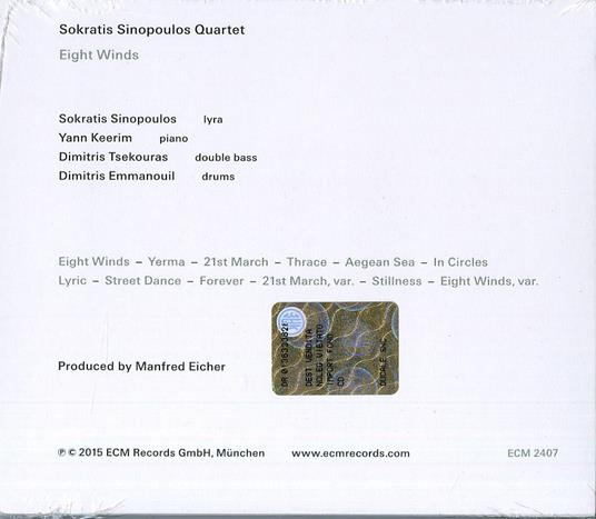 Eight Winds - CD Audio di Sokratis Sinopoulos Quartet - 2