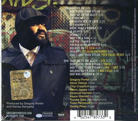 Take Me to the Alley (Special Edition) - CD Audio + DVD di Gregory Porter - 2
