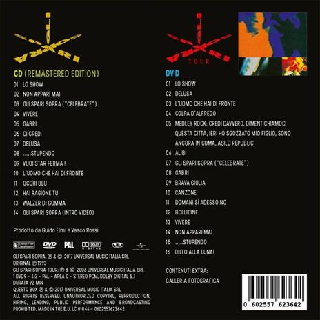 Gli spari sopra - Gli spari sopra Tour (Remaster) - Vasco Rossi - CD |  Feltrinelli