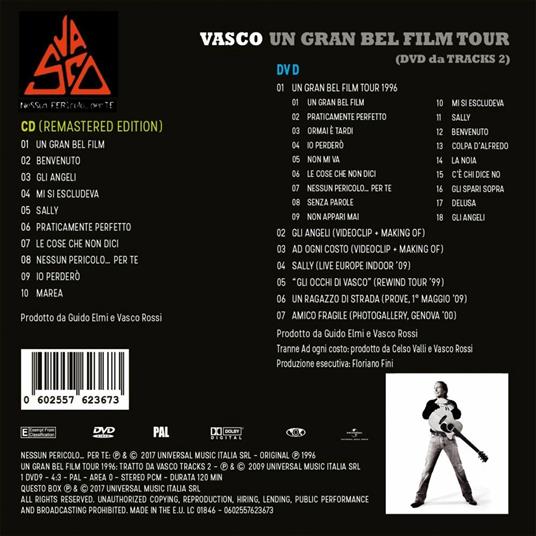 Nessun pericolo… per te - Un gran bel film (Remaster) - Vasco Rossi - CD |  Feltrinelli