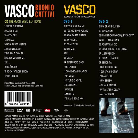 Buoni o cattivi - Buoni o cattivi Live Anthology vols. 1 & 2 (Remaster) -  Vasco Rossi - CD | Feltrinelli