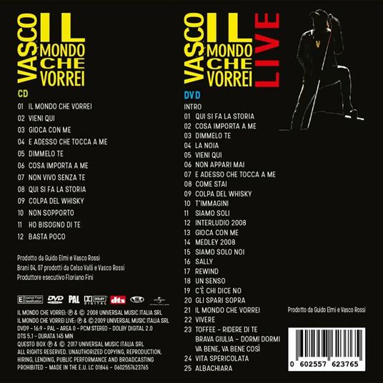 Il mondo che vorrei - Il mondo che vorrei Live (Remaster) - Vasco Rossi -  CD | Feltrinelli