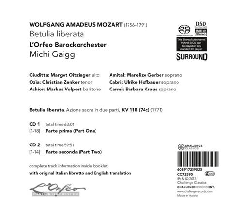 Betulia Liberata - SuperAudio CD di Wolfgang Amadeus Mozart - 2