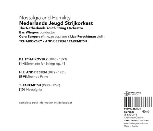 Nostalgia And Humility - CD Audio di Nederlands Jeugd Strijkorkest - 2