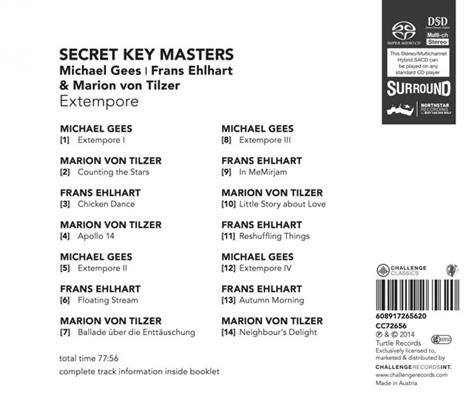 Secret Key Masters - CD Audio di Gees-Ehlhart-Tilzer - 2