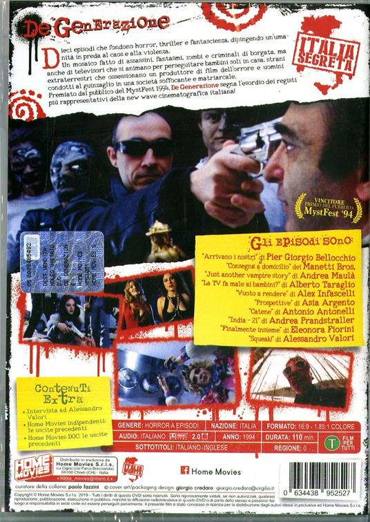 De generazione (DVD) di Alessandro Valori,Marco Manetti,Antonio Manetti,Andrea Prandstraller,Alex Infascelli - DVD - 2