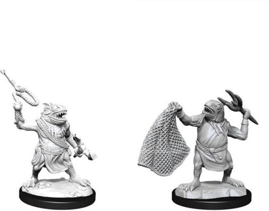 D&d Nolzur's Marvelous Miniatures Unpainted Miniatures Kuo-toa & Kuo-toa  Whip Case (6) Wizbambino - Wizkids - Altri mestieri - Giocattoli