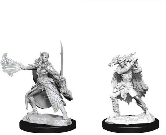 D&d Nolzur's Marvelous Miniatures Unpainted Miniatures Winter Eladrin & Spring Eladrin Case (2) Wizbambino - 2