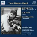 Concerto per pianoforte n.2 / Valzer / Sonata per violoncello - CD Audio di Ludwig van Beethoven,Sergei Rachmaninov,Franz Schubert,NBC Symphony Orchestra,Vladimir Golschmann,William Kapell