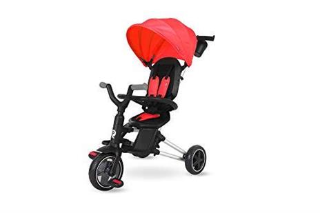 Qplay- Nova Triciclo Evolutivo Pieghevole 3 In 1, Colore Rosso, Qp500.05