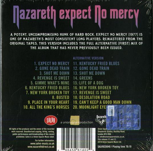 Expect No Mercy - CD Audio di Nazareth - 2