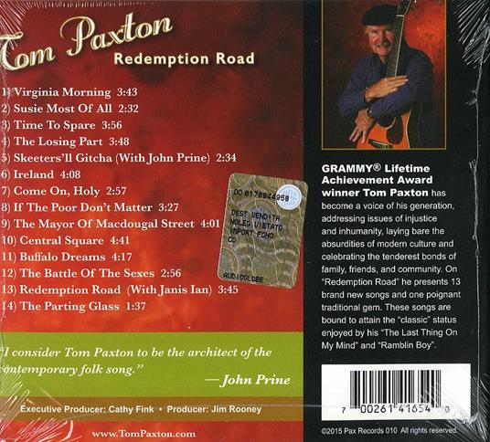 Redemption Road - CD Audio di Tom Paxton - 2