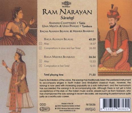 Sarangi - CD Audio di Ram Narayan - 2