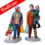 Lemax Shopping In Famiglia - Holiday Shoppers Cod 12016