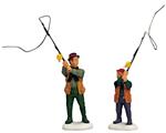 Lemax Pescando Con Papà - Flyfishing With Dad Set Of 2 Cod 12495 Village Presepe